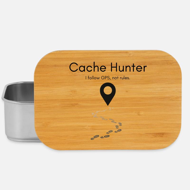 Cache Hunter Shirt – GPS Abenteuer Outdoor - Lunch Box - Silber