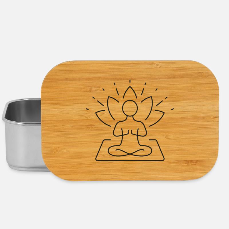 Lotus Meditation Lichtkreis - Lunch Box - Silber