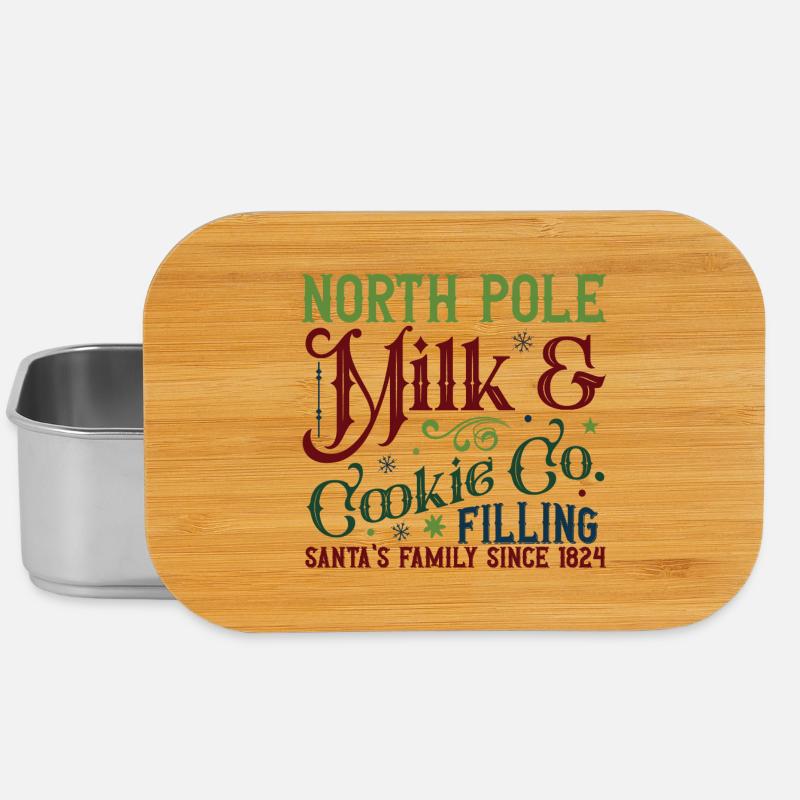 North Pole Milk & Biscuits Collection - Lunch Box - silver