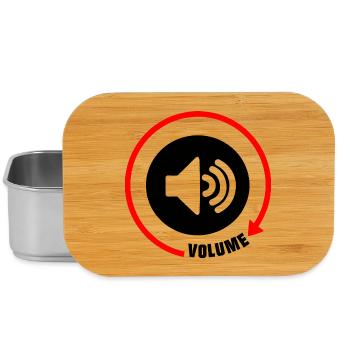 Speaker Volume Knob - Lunch Box - silver - Front