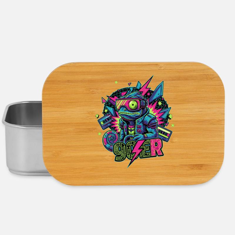 Neopunk Frog - Lunch Box - silver