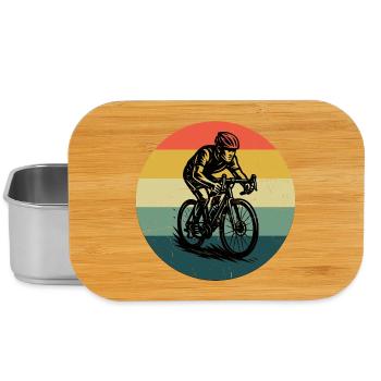 Funny road bike motif - Lunch Box - silver - Front