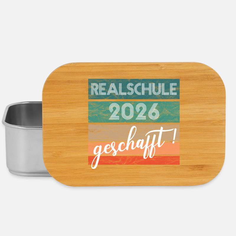 Realschule 2026: Gift accomplished, middle school leaving certificate - Lunch Box - silver