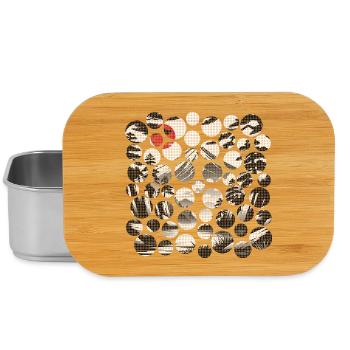 Japanese Mountain Landscape with Mount Fuji and Sun - Lunch Box - silver - Front