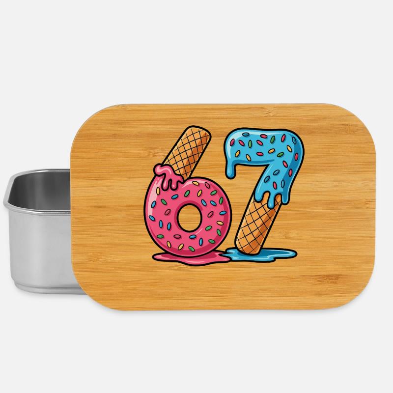Six Seven Funny Kids Meme - Lunch Box - Silber