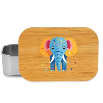 Colorful elephant confetti - Lunch Box - silver - Front