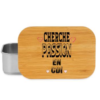 Cherche Passion en CDI - Boîte à goûter - argent - Devant