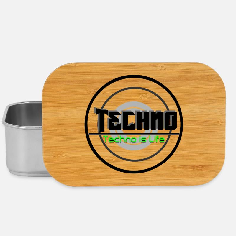 Logo néon Techno is Life - Boîte à goûter - argent