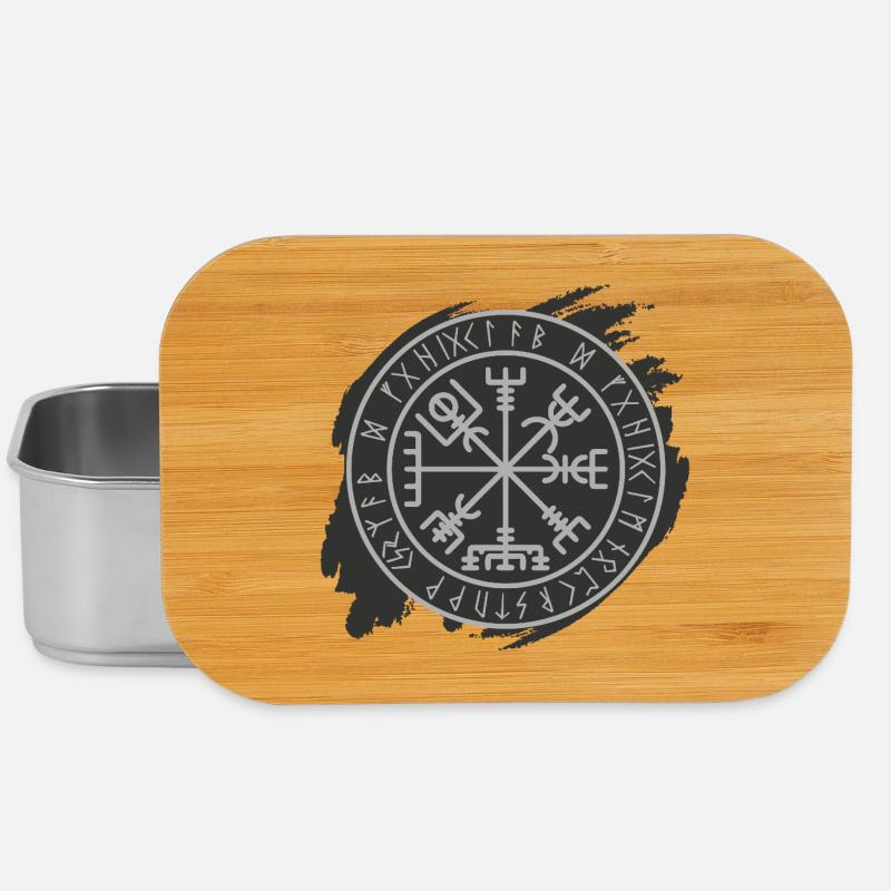 Vegvisir Wikinger Kompass - Lunch Box - Silber