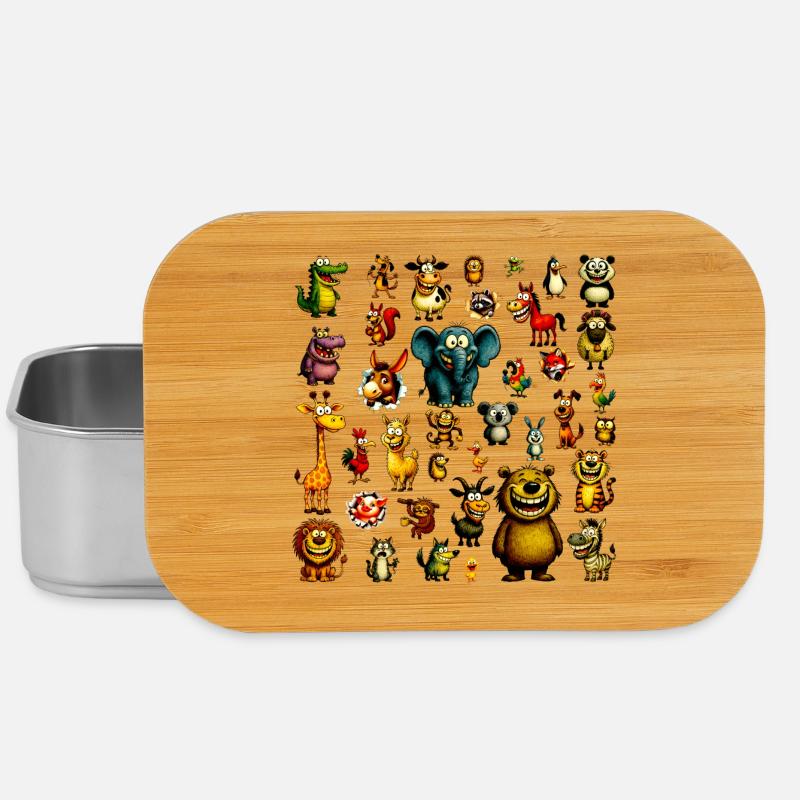 My First Animals - Cute Learning Design - Lunch Box - silver
