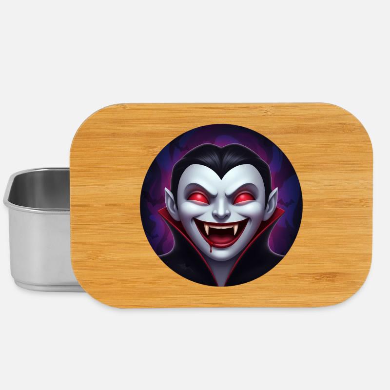 Vampirgrinsen – roter Blick - Lunch Box - Silber