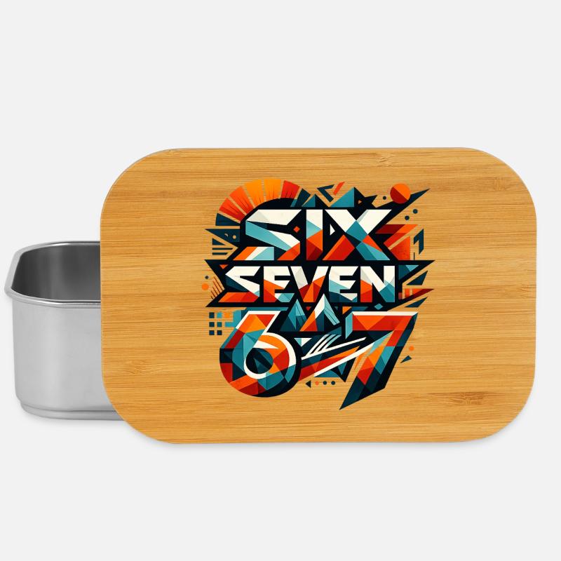 Geometric 67 Color Explosion - Lunch Box - silver