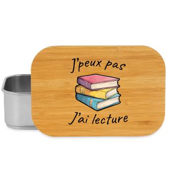 Passion lecture, gens cultivés, lire des romans - Boîte à goûter - argent - Devant