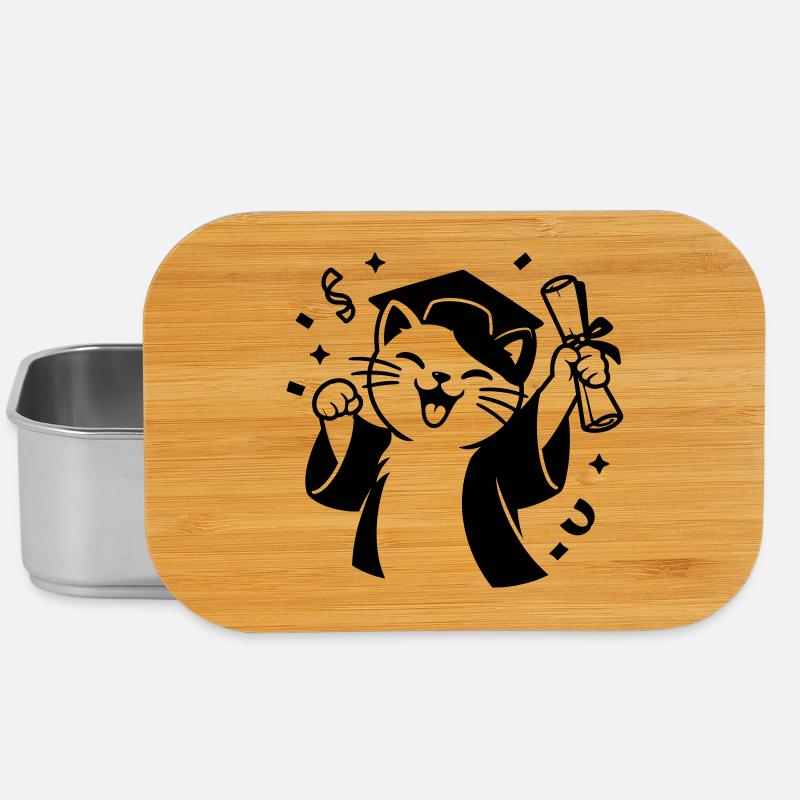 Diplom Katze - Lunch Box - Silber