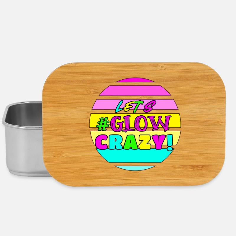 Let's Glow Crazy - Birthday - 80s - Lunch Box - silver