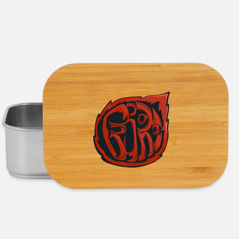 Fire, graffiti - Lunch Box - silver