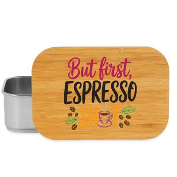 Mais le premier shot d’espresso - Boîte à goûter - argent - Devant