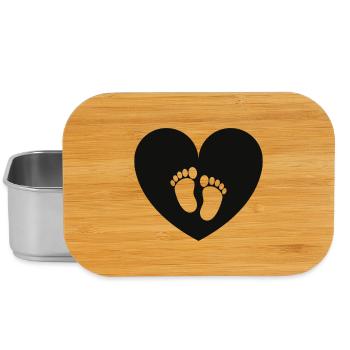 Baby-Fußabdruck - Lunch Box - Silber - Vorne