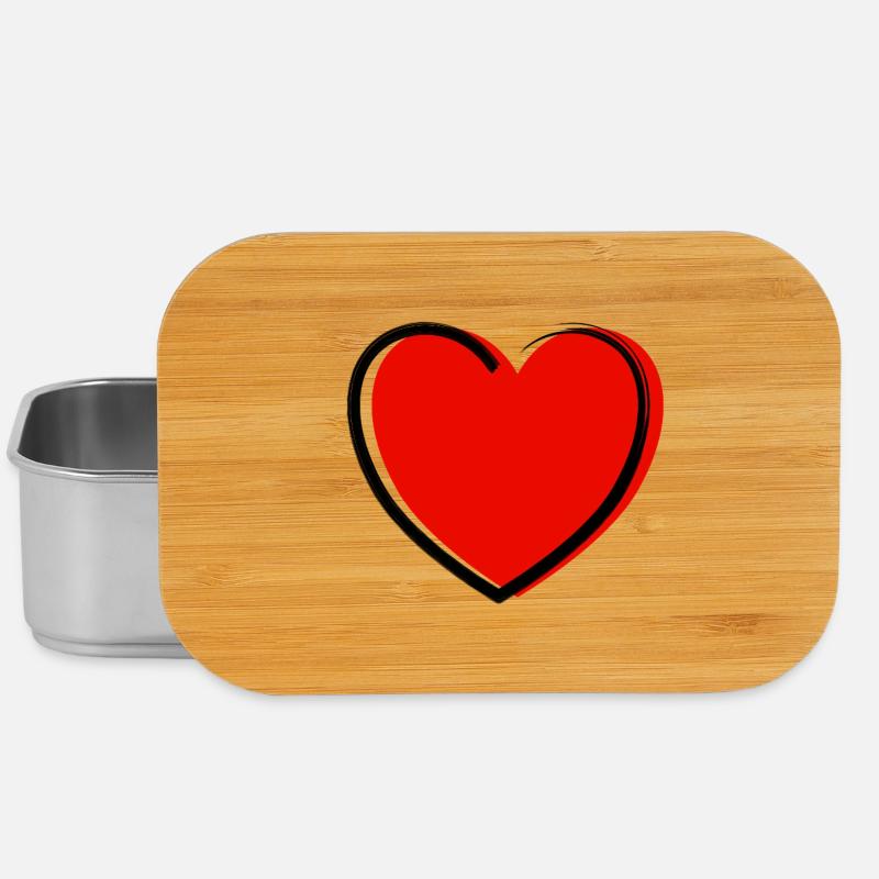 Heart - Lunch Box - silver