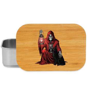 Red Hood Sensenmann Laternenkatze - Lunch Box - Silber - Vorne