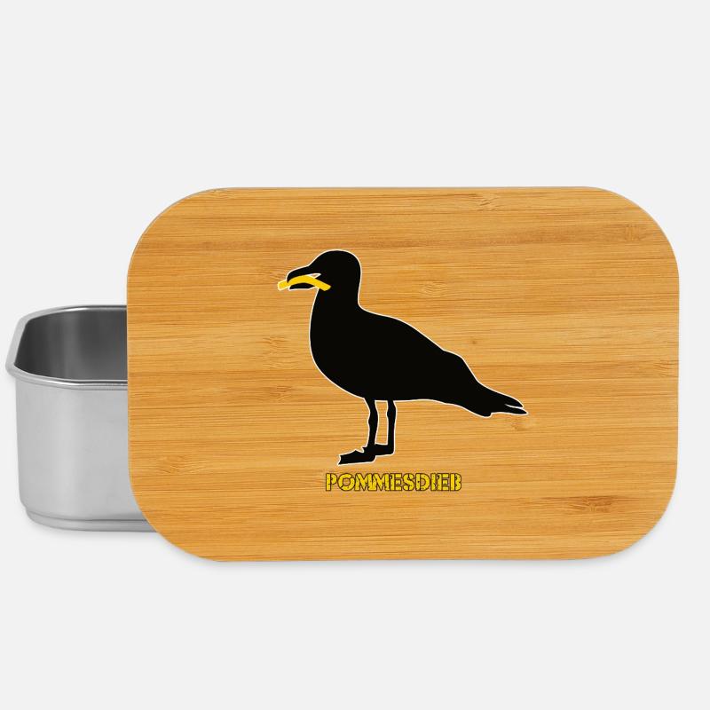 Frites Voleuse de mouette - Noire - Boîte à goûter - argent