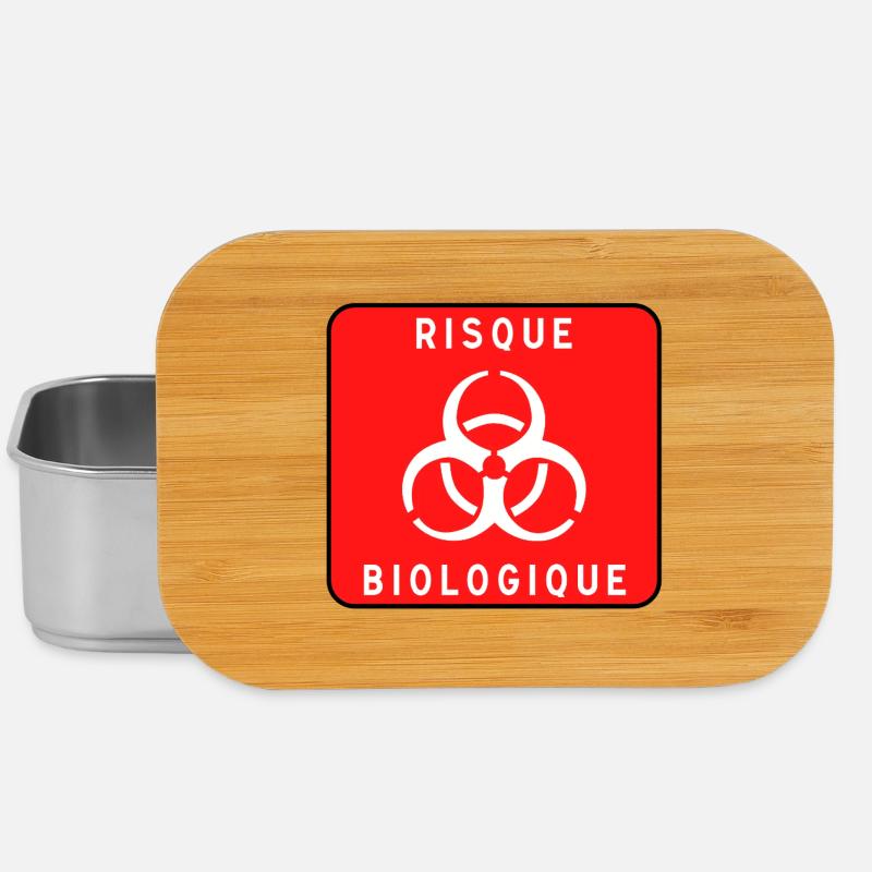 Biologisches Gefahrzeichen, Infektionsrisiko, Material - Lunch Box - Silber