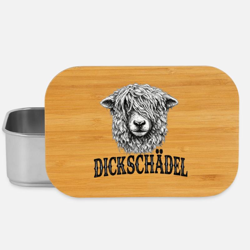 Witziges Schaf Dickschädel - Lunch Box - Silber