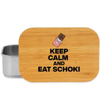 KEEP CALM AND EAT CHOCOLATE, CHOCOLATE JUNKIE GIFT - Lunch Box - silver - Front