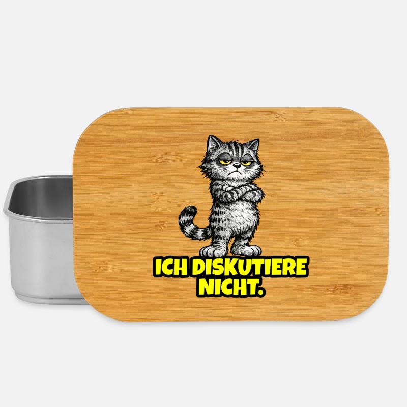 Ich diskutiere nicht. – Grumpy Katze (CAT) - Lunch Box - Silber