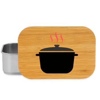 Kochtopf Dampf Kochen - Lunch Box - Silber - Vorne