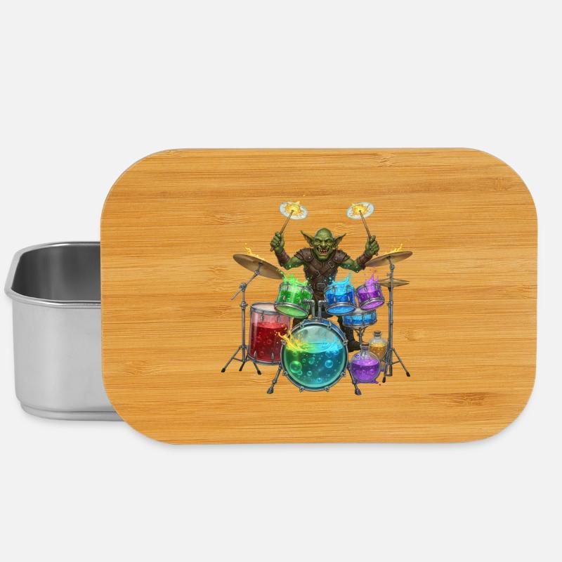Kobold mit Trommeln - Lunch Box - Silber