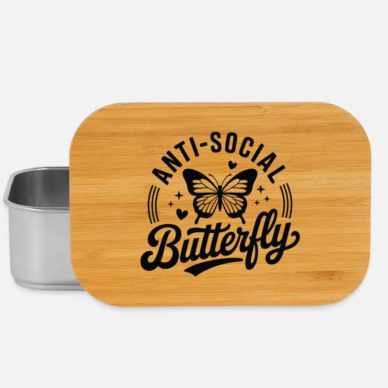 Papillon antisocial - Boîte à goûter - argent