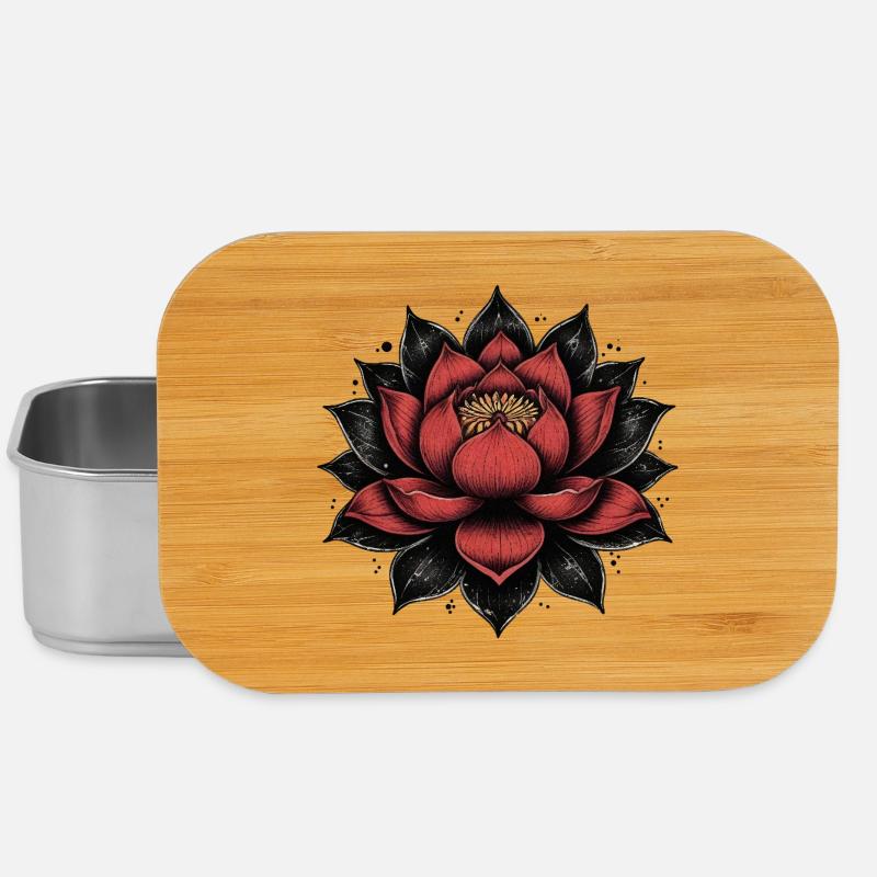 Blütenblätter der Lotusblüte - Lunch Box - Silber