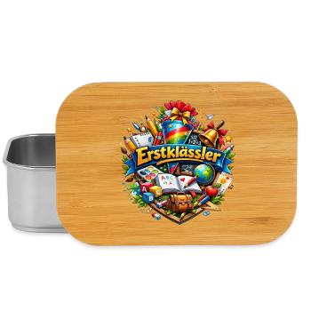 First Grade Learning World Logo - Lunch Box - silver - Front