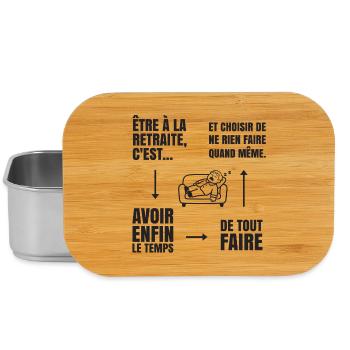 The Art of Doing Nothing (black text) - Lunch Box - silver - Front