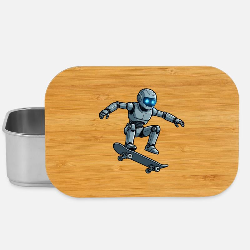 02 Le Robot Urbain Skateboard - Boîte à goûter - argent