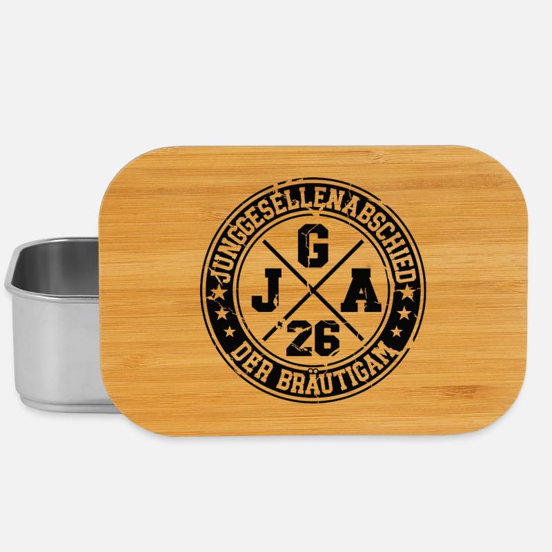JGA Der Bräutigam 2026 Junggesellenabschied - Lunch Box - Silber
