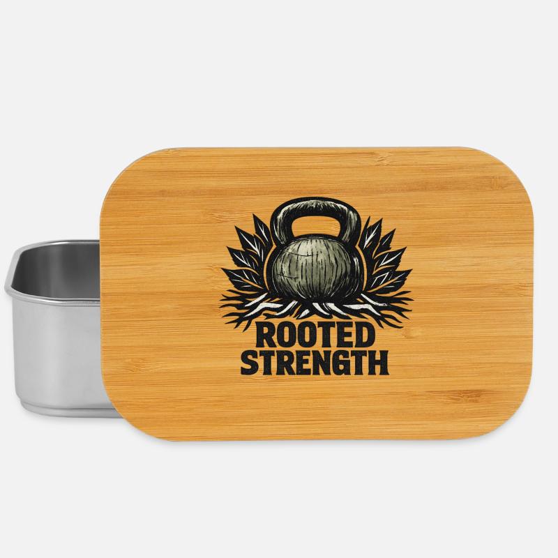 Rooted Strength: Eco-Primal Kettlebell Design - Lunch Box - silver