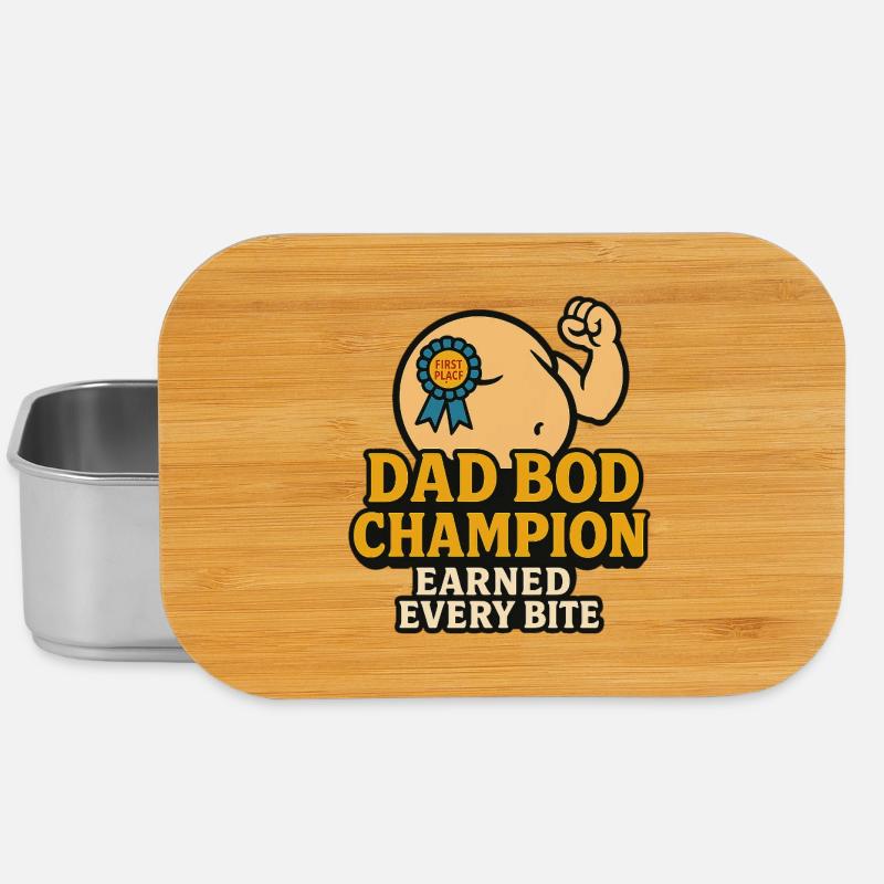 Champion du corps de papa – Mérité chaque bouchée Drôle de Shir - Boîte à goûter - argent