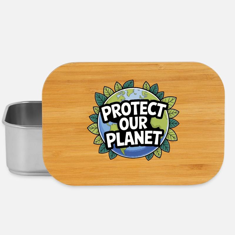 Protect the Earth – Planet Theme - Lunch Box - silver