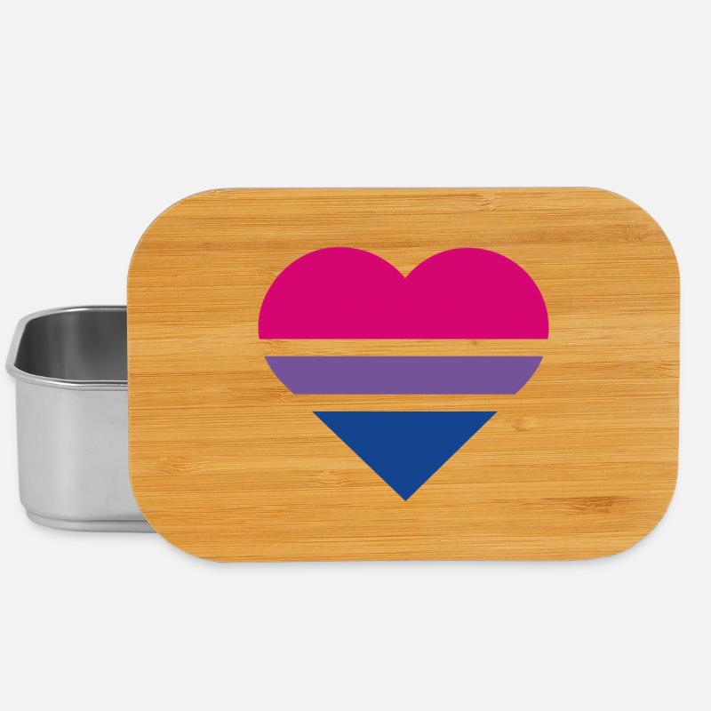 Pride Flag Heart · Bisexual - Lunch Box - silver