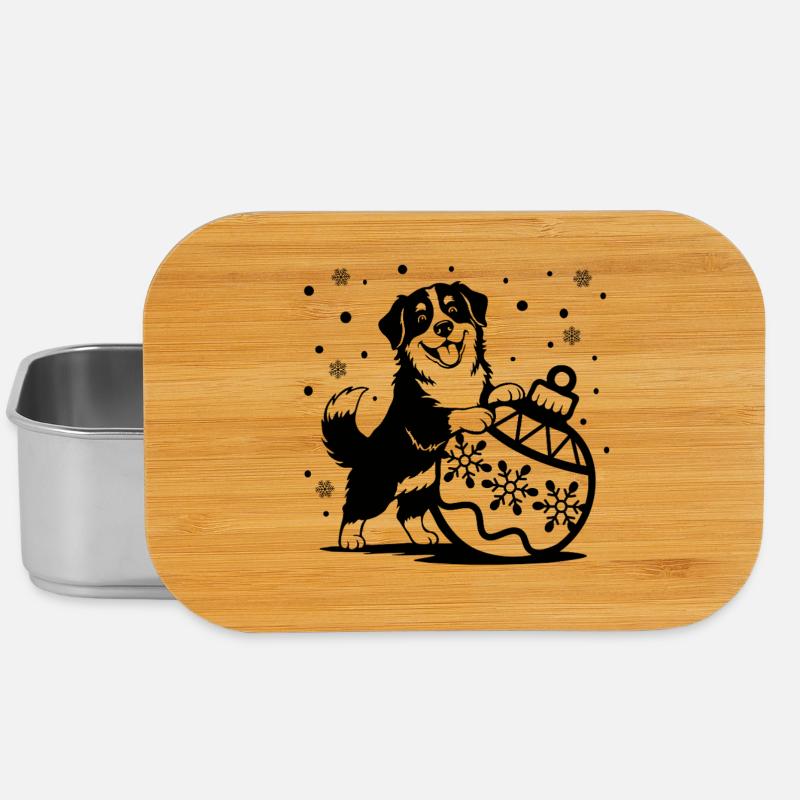Freudiger Berner Hund aus Bombk - Lunch Box - Silber