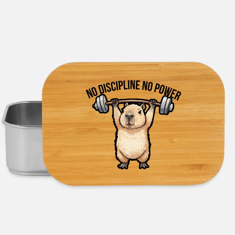 Capybara Gym Lustiges Workout Tierdesign - Lunch Box - Silber
