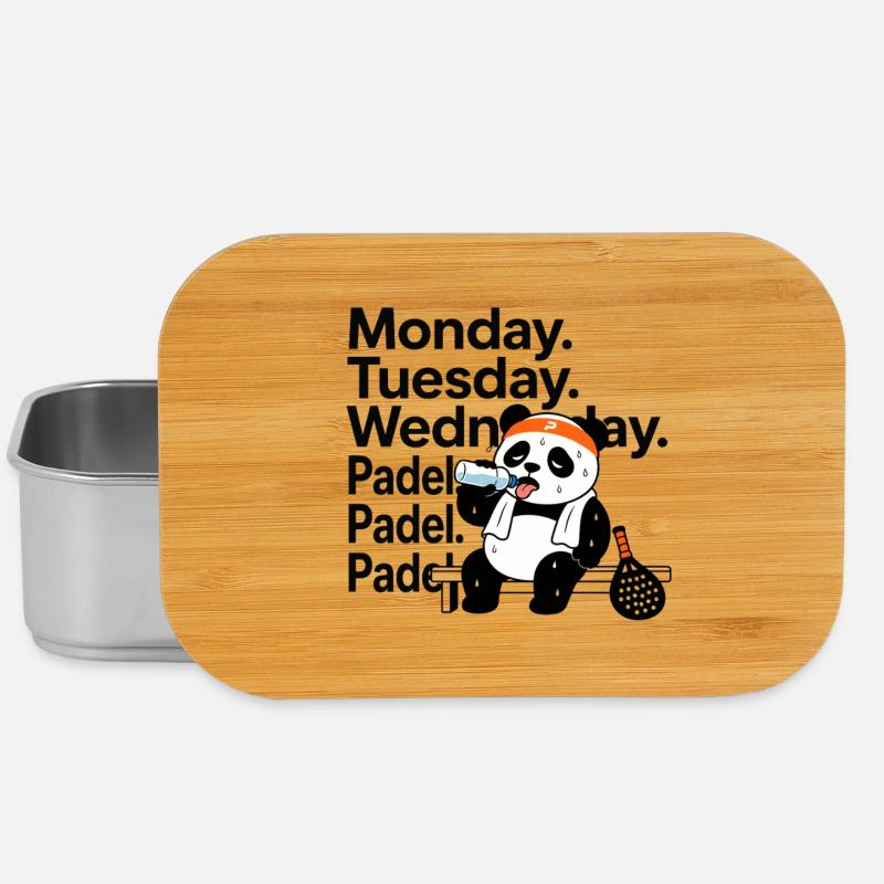Monday Tuesday Wednesday Padel - Lunch Box - silver