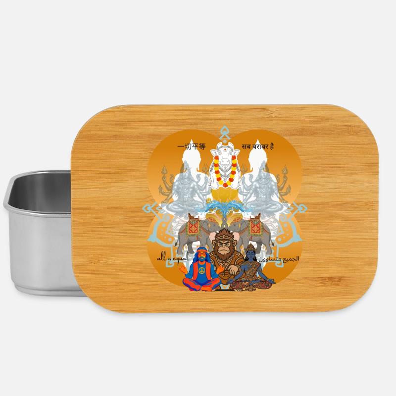 All Is Equal Mandala - Lunch Box - silver