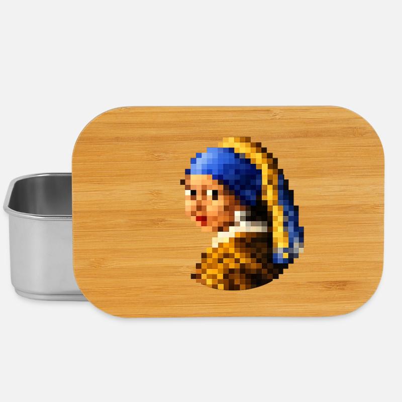 La Fille à la Boucle d’Oreille en Perle Pixelisée - Boîte à goûter - argent