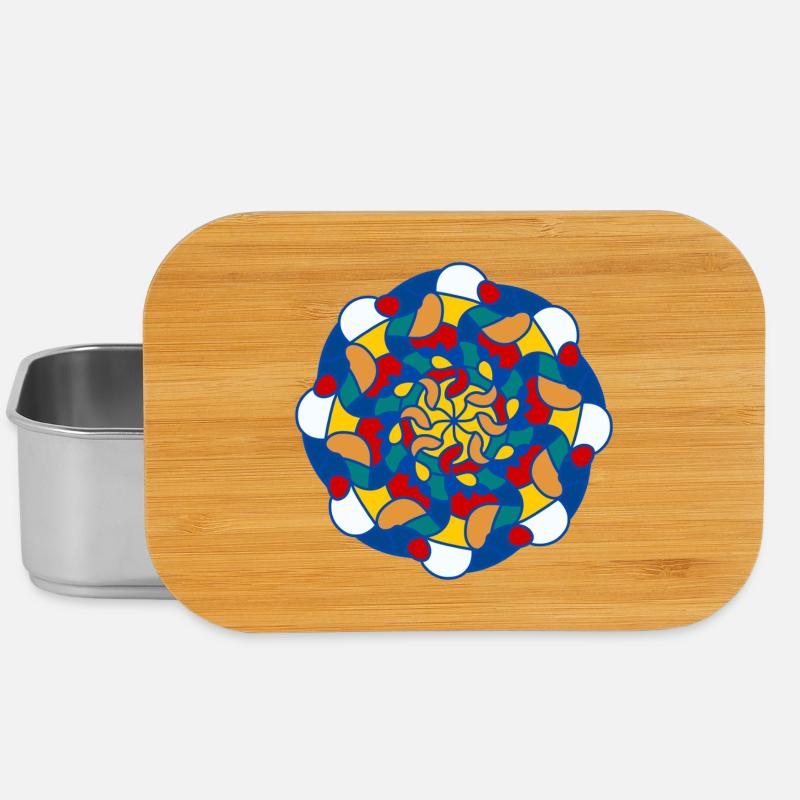 Mandala éclatant kaleidoscope - Boîte à goûter - argent