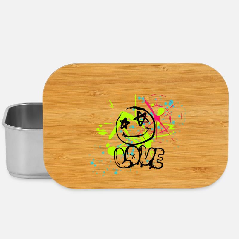 Neon Splatter Chaos - Lunch Box - Silber