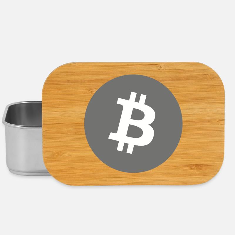 Bitcoin Core Symbol Grau Kreis - Lunch Box - Silber