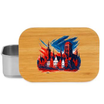 Gdańsk Gdańsk Design: Coat of Arms Art Patriotic - Lunch Box - silver - Front